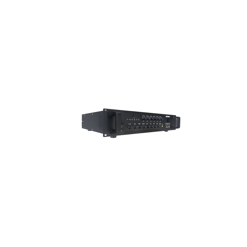 Amplificador de Audio | Bluetooth | 240 W | 6 Zonas con Control de Volumen Independiente | 70/ 100V COM | Montaje en Rack | Voce