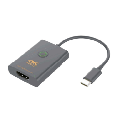 Adaptador USB-C a HDMI con Seguridad de Un Clic | Resolución 4K Ultra HD 60Hz | HDMI 2.0b 18 Gbps | DP 1.2a | Silenciamiento de