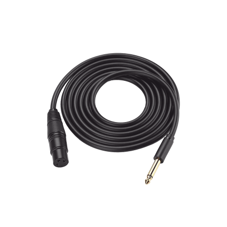 Cable para Micrófono Plug 6.35 mm (1/4 Inch) Macho a XLR Canon Hembra / Núcleo de Cobre / 5 Metros / Alta Calidad / Color Negr