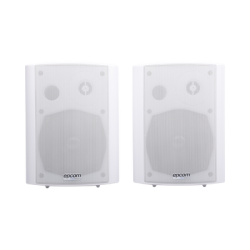 Altavoces Amplificada de Montaje en Pared 5"+1.5" | RMS 20W@8ohms y Pasivo 20W | Material ABS | Reja Metálica | Bracket de Meta