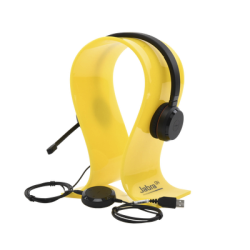 Jabra Evolve 30 Duo con conexión USB / 3.5mm, micrófono con cancelación de ruido y controlador en el cable con botones e indi