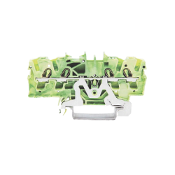 Borna de Tierra / 4 Conductores / 2.5 mm² / Push-in CAGE CLAMP® / Aplicaciones Ex e II / Marcaje Lateral y Central / Carril DI
