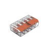 Borna de Conexión / 5 Conductores / 4 mm² Máximo / Palanca Naranja / Transparente / 32A 450V / UL JET ENEC / CAGE CLAMP® / T