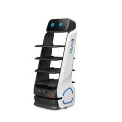 Robot de Entrega Dinerbot T9 / Capacidad de Carga 40 kg (88 lbs) / Pantalla Táctil HD 11.6" / Recarga Automática / Autonomía 