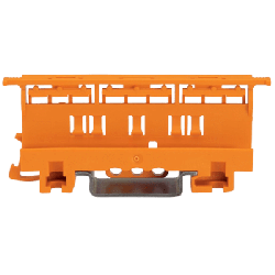 Portador de Montaje WAGO 221 Series, 4 mm², Montaje en Riel DIN-35 y por Tornillos, Color Naranja, Poliamida PA66 V0, 17.5 mm A