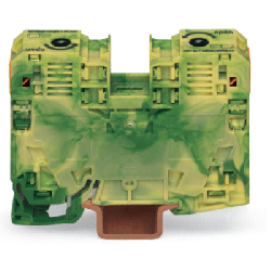 Borna de Tierra, 2 Conductores 35 mm², POWER CAGE CLAMP, Poliamida PA66, Montaje Carril DIN 35x15, Verde-Amarillo, Aplicaciones