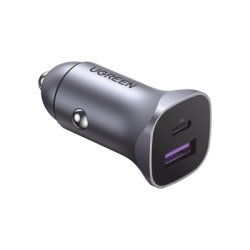 Cargador de Auto 30W | 2 Puertos USB-A y USB-C | Carga Rápida | Compatible con Vehículos de 12 y 24 VCD | PD3.0, QC4.0, SCP, P