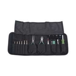 Juego de Herramientas en Estuche Portátil con 25 Pzas. (Desarmadores Finos + Pinzas + Puntas + Maneral).