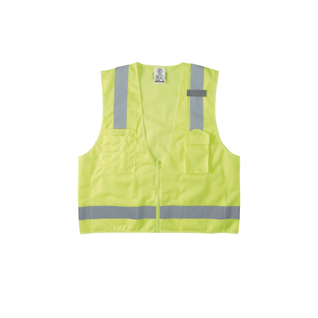 Chaleco de seguridad reflectante de alta visibilidad, mediano/grande. Con múltiples bolsillos de diferente capacidad