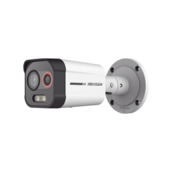 Cámara Bala IP Térmica y Óptica Biespectral para prevenir incendios/ Detección de fuego / Medición de Temperatura / Resoluc