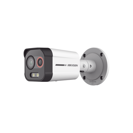 Cámara Bala IP Térmica y Óptica Biespectral para prevenir incendios/ Detección de fuego / Medición de Temperatura / Resoluc