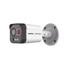 Cámara Bala IP Térmica y Óptica Biespectral para prevenir incendios/ Detección de fuego / Medición de Temperatura / Resoluc