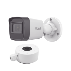 HiLook Series / Bala IP 4 Megapixel / 20 mts IR / Exterior IP67 / PoE / dWDR / Lente 2.8 mm + Caja de conexión DS-1280ZJ-XSP