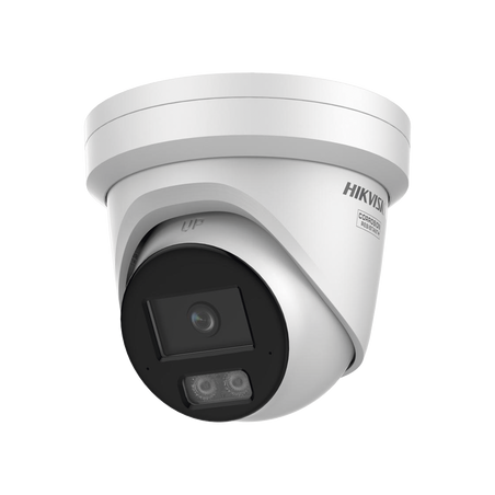 [Dual Light + ColorVu 3.0 + HikAI] Turret IP 8 Megapixel / Lente 2.8 mm / 30 mts IR + Luz Blanca / 2 Microfonos Integrados / Ext