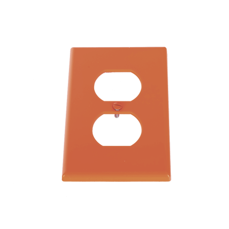Tapa para Contacto Dúplex Color naranja.
