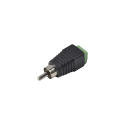 Adaptador RCA Macho Tipo Jack Polarizado / Terminales Tipo Tornillo / Polarizado (+/-) / Recomendado para Video y Audio en Siste