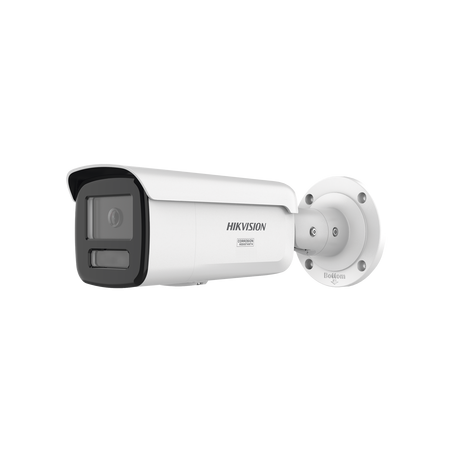 [Dual Light + ColorVu 3.0 + HikAI] Bala IP 8 Megapixel / Lente 4 mm / 60 mts IR + Luz Blanca / Exterior IP67 / Estrobo Azul y Ro