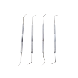 Juego de 4 herramientas con ganchos de apoyo para soldar.