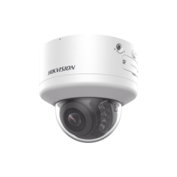 Domo IP 8 Megapixel (4K) / Lente Mot. 2.7 a 13.5 mm / 40 mts IR EXIR / Exterior IP66 / IK10 / DARKFIGHTER / Audio y Alarma I/O /