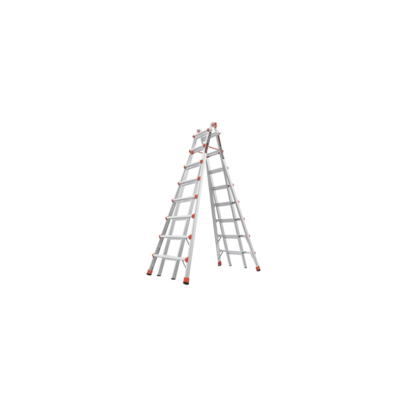 Escalera telescópica en "A" de 4.5 metros de aluminio.