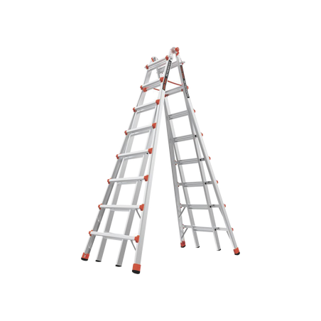 Escalera telescópica en "A" de 4.5 metros de aluminio.