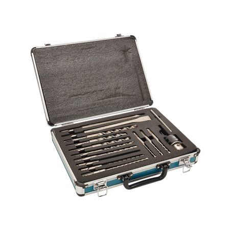 Juego de 14 piezas de Brocas, Cinceles y Broquero SDS Plus Makita