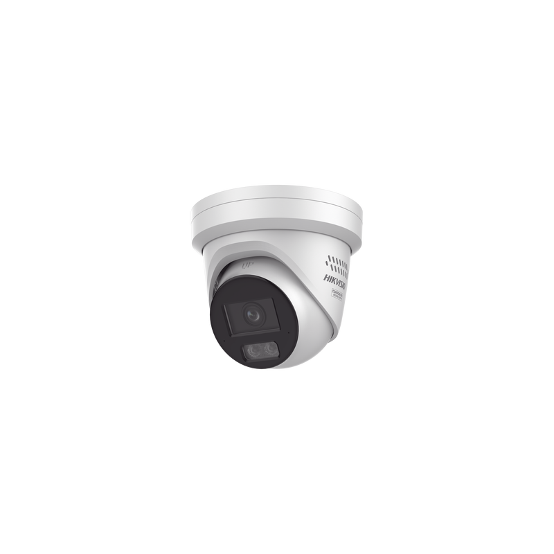 [Dual Light + ColorVu 3.0 + HikAI] Turret IP 4 Megapixel / Lente 2.8 mm / 30 mts IR + Luz Blanca / 2 Microfonos Integrados / Ext
