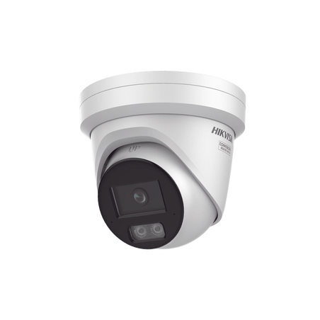 [Dual Light + ColorVu 3.0 + HikAI] Turret IP 6 Megapixel / Lente 2.8 mm / 30 mts IR + Luz Blanca / 2 Microfonos Integrados / Ext