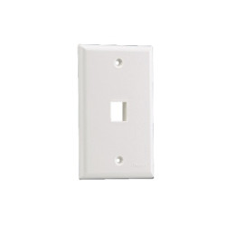 Placa de Pared Vertical, Salida Para 1 Puerto Keystone, Color Marfil