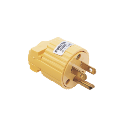 Clavija con Abrazadera Plástica Aterrizada / 127 V CA 15 A Max. / Fabricada en Plastico ABS.