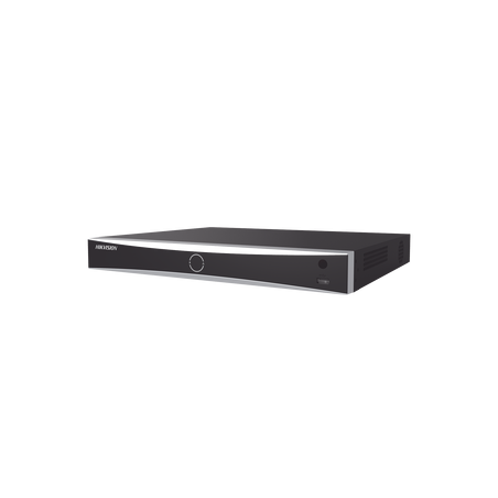 NVR 12 Megapixel (4K) / 32 canales IP / 16 Puertos PoE+ / Recocimiento Facial / AcuSense (Evita Falsas Alarmas) / 2 Bahías de D