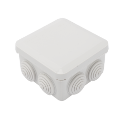 Caja Estanca, Derivación, Conexión de Plástico (89 X 89 X 50 mm) con 7 Glándulas de Goma. Para Instalaciones Comerciales, Re