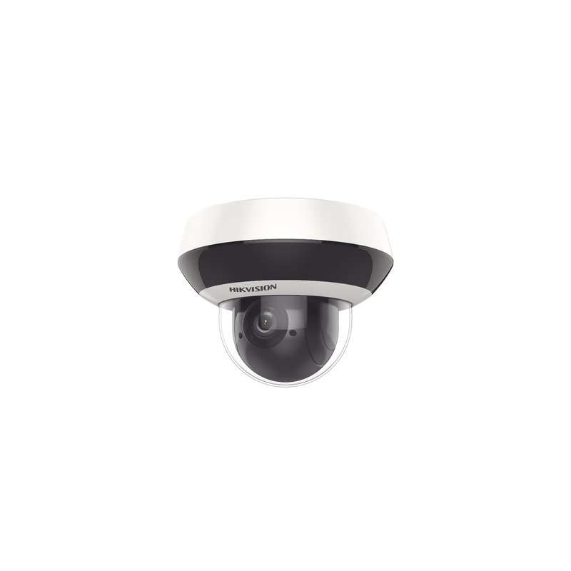 Mini Domo PTZ IP 4 Megapixel / 4X Zoom / H.265+ / 20 mts IR EXIR / WDR / PoE / IK10 /Exterior IP66 / DarkFighter / Micrófono In