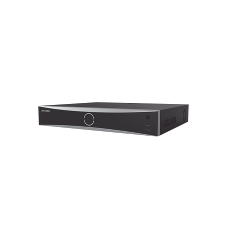 NVR 12 Megapixel (4K) / 16 canales IP / 16 Puertos PoE+ / AcuSense (Evita Falsas Alarmas) / Reconocimiento Facial / 4 Bahías de