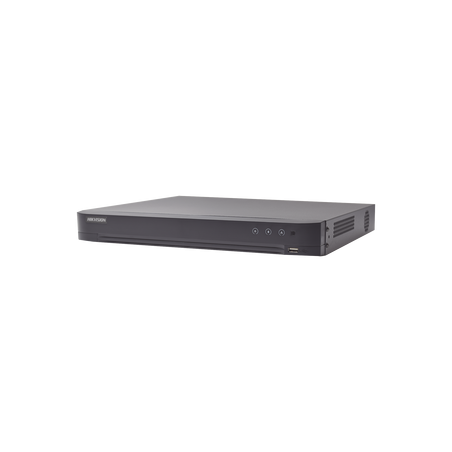 DVR 8 Canales TURBOHD + 8 Canales IP / 8 Megapixel (4K) / Audio de dos vías por Coaxitron / ACUSENSE / Reconocimiento Facial / 