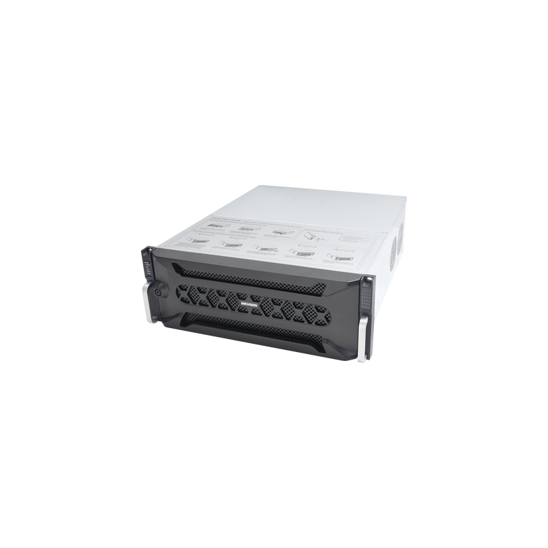 NVR 12 Megapixel (4K) / 128 canales IP / 24 Bahías de Disco Duro / 4 Puertos de Red / Soporta RAID con Hot Swap / NVR de Alto D