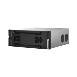 NVR 12 Megapixel (4K) / 128 Canales IP / 24 Bahías de Disco Duro / 4 Tarjetas de Red / Soporta RAID / Reconocimiento Facial / B