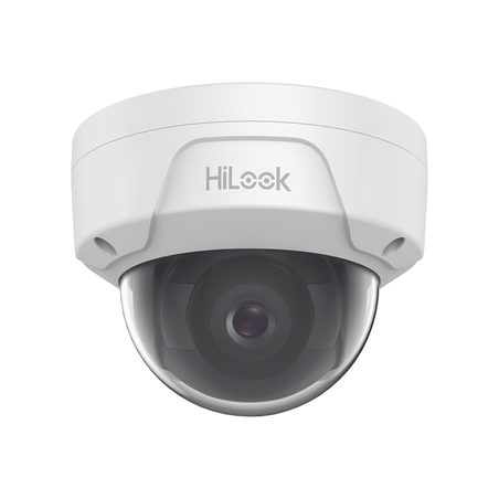 HiLook Series / Domo IP 4 Megapixel / Lente 2.8 mm / 30 mts IR / Exterior IP67 / IK10 / PoE / WDR / ONVIF