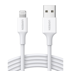 Cable USB-A a Lightning | 1 Metro | Certificado MFi | Carga Rápida 5V/2.4 A| 480 Mbps | PD | Conector C89 | Adecuado para iPhon