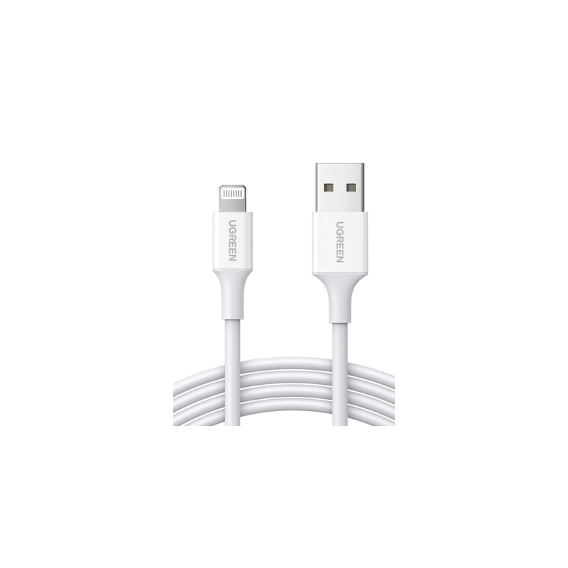 Cable USB-A a Lightning | 1 Metro | Certificado MFi | Carga Rápida 5V/2.4 A| 480 Mbps | PD | Conector C89 | Adecuado para iPhon