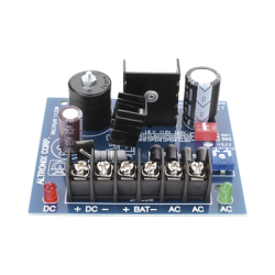 6 o 12 o 24 Vcc @ 2.5 A / fuente tipo tarjeta / 1 salida / requiere transformador de entrada / capacidad de baterías / batería